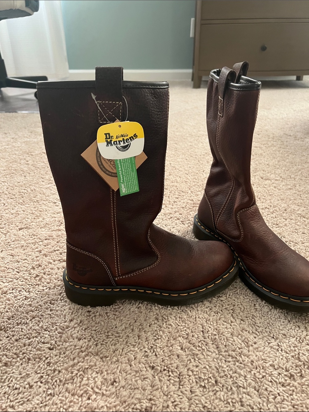 Dr. Martens Women's Brown Leather Combat Boots